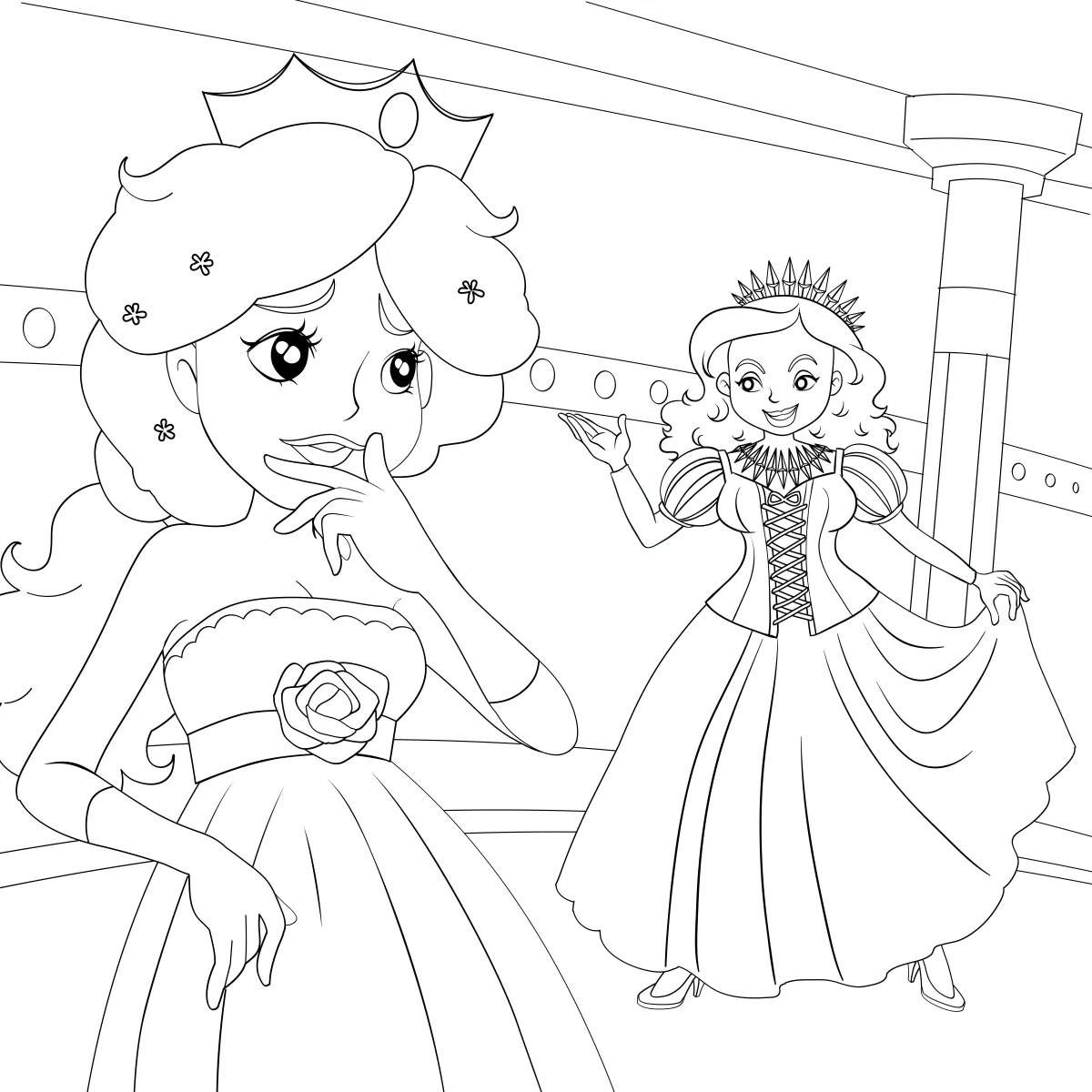 Coloring Book Line Art children's book illustration style sample 2 by Kidillus