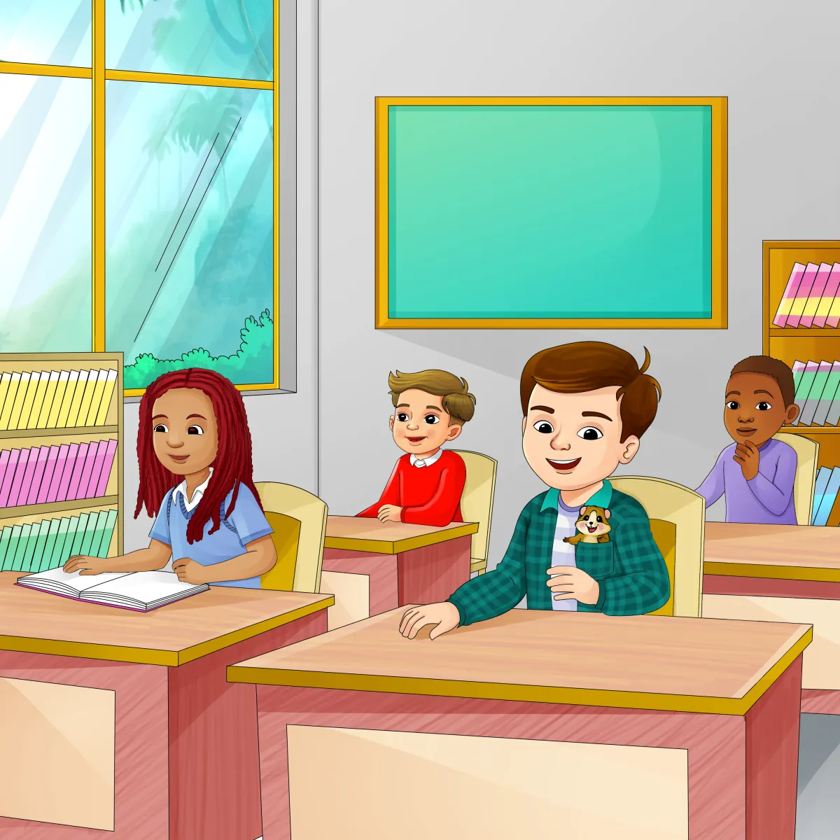 2D Flat / Cartoon children's book illustration style sample 1 by Kidillus