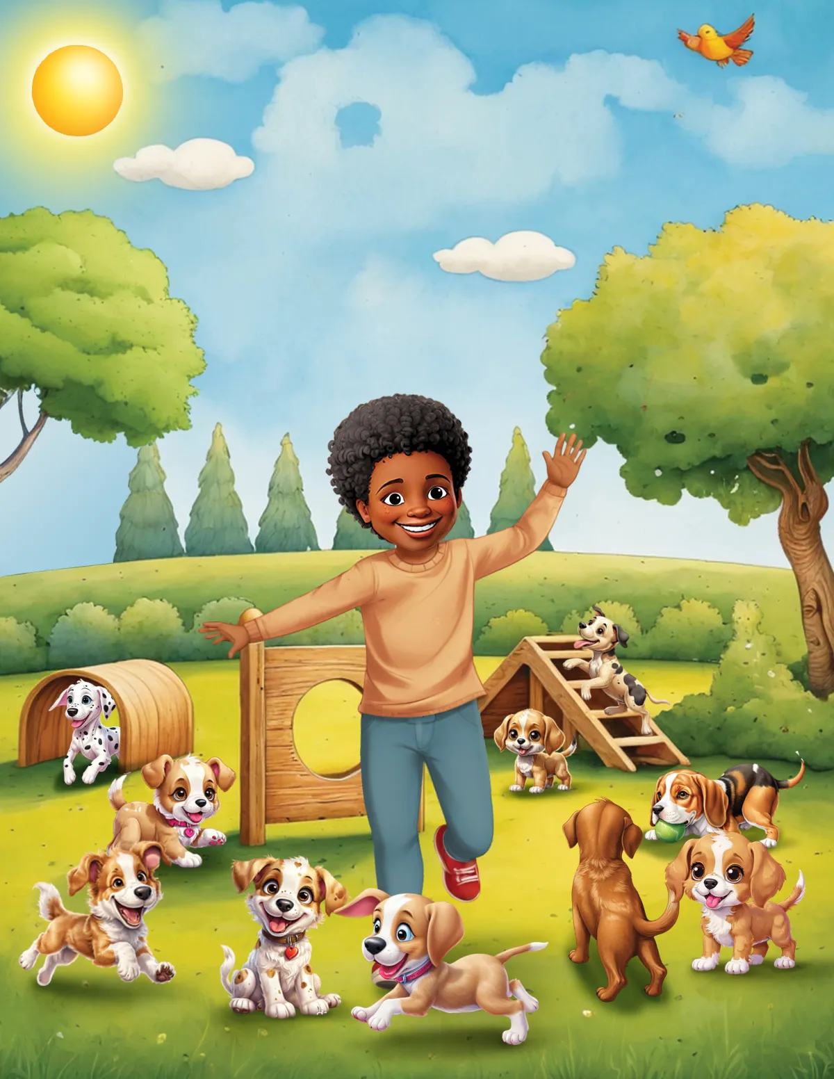 Realistic / Semi-Realistic children's book illustration style sample 1 by Kidillus