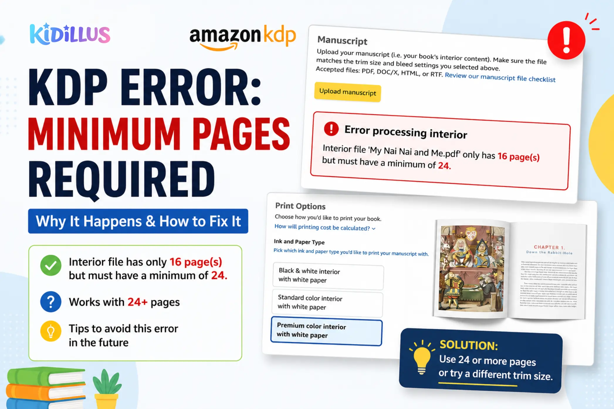 KDP Minimum Page Error Fix (2026) — Children's Book Guide